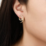 Gwendolyn Diamond Swirl Earrings