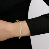 Astor Pavé Diamond Paperclip Link Bracelet