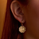 Gemini Diamond Bead Zodiac Dangle Earrings