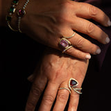 Wildflower Pink Tourmaline Double Cocktail Ring