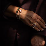 Bezel Set Pink Tourmaline and Diamond Tennis Bracelet