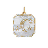 Ayla Mother of Pearl Moon & Stars Charm