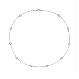 Bezel set Diamonds by the Yard Necklace