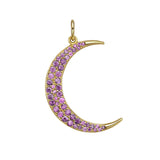 Luna Pink Sapphire Moon Charm