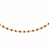 Bezel Set Rubies by The Yard Necklace