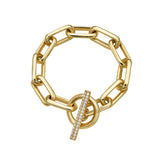 Sutton Chunky Toggle Diamond Paperclip Link Bracelet