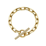 Sutton Toggle Diamond Paperclip Link Bracelet