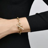 Sutton Toggle Diamond Paperclip Link Bracelet