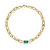 Joy Signature Jumbo Link Emerald Necklace