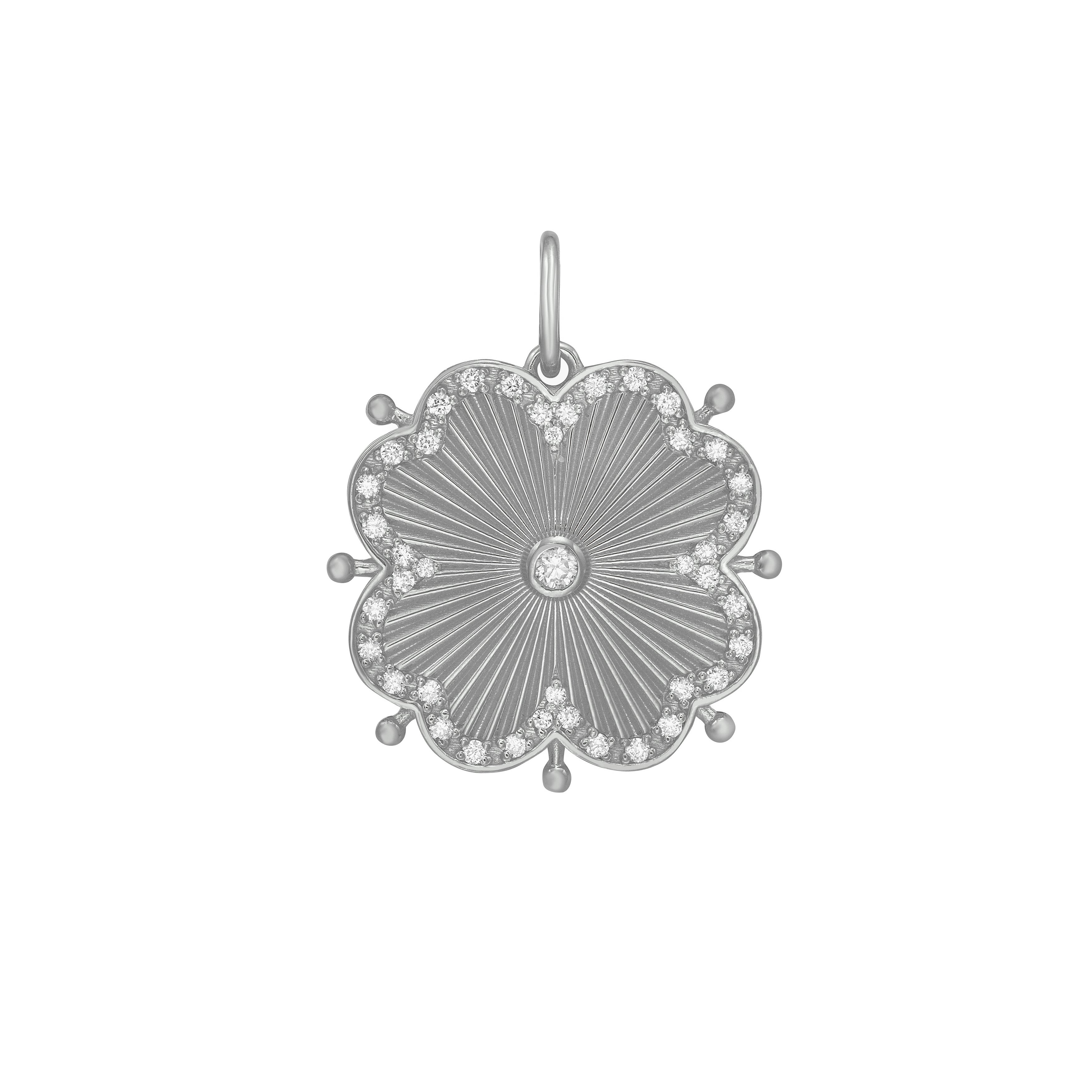 Cassandane Small Diamond Clover Medallion