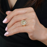 Cassandane Diamond Heart Signet Ring