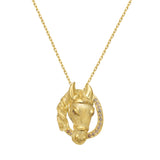 Legacy Brown Diamond Satin Horse Necklace