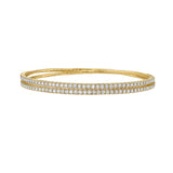 Double Wrap Diamond Flexible Bangle