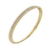 Double Wrap Diamond Flexible Bangle