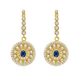 Serenity Sapphire and Diamond Dangle Earrings