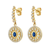 Serenity Sapphire and Diamond Dangle Earrings