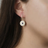 Serenity Sapphire and Diamond Dangle Earrings