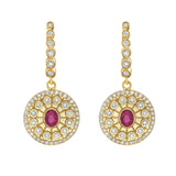 Serenity Ruby and Diamond Dangle Earrings