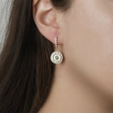 Serenity Emerald and Diamond Dangle Earrings