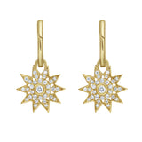 Lumière Diamond Star Dangle Huggie Earrings