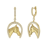 Legacy Diamond Horseshoe Dangle Earrings