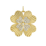 Fortuna Four Leaf Diamond Clover Charm