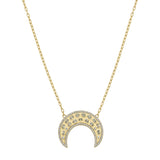 Måneskin Desert Diamond Moon Charm Necklace