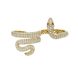 Nouvelle Pave Diamond Double Finger Ring