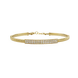 Victoire Wide Diamond Bangle Bracelet