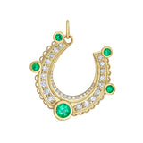Legacy Emerald & Diamond Horseshoe Charm