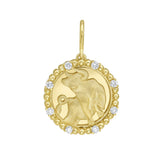 Taurus Diamond Bead Zodiac Medallion