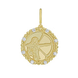Sagittarius Diamond Bead Zodiac Medallion