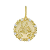 Scorpio Diamond Bead Zodiac Medallion