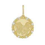 Virgo Diamond Bead Zodiac Medallion