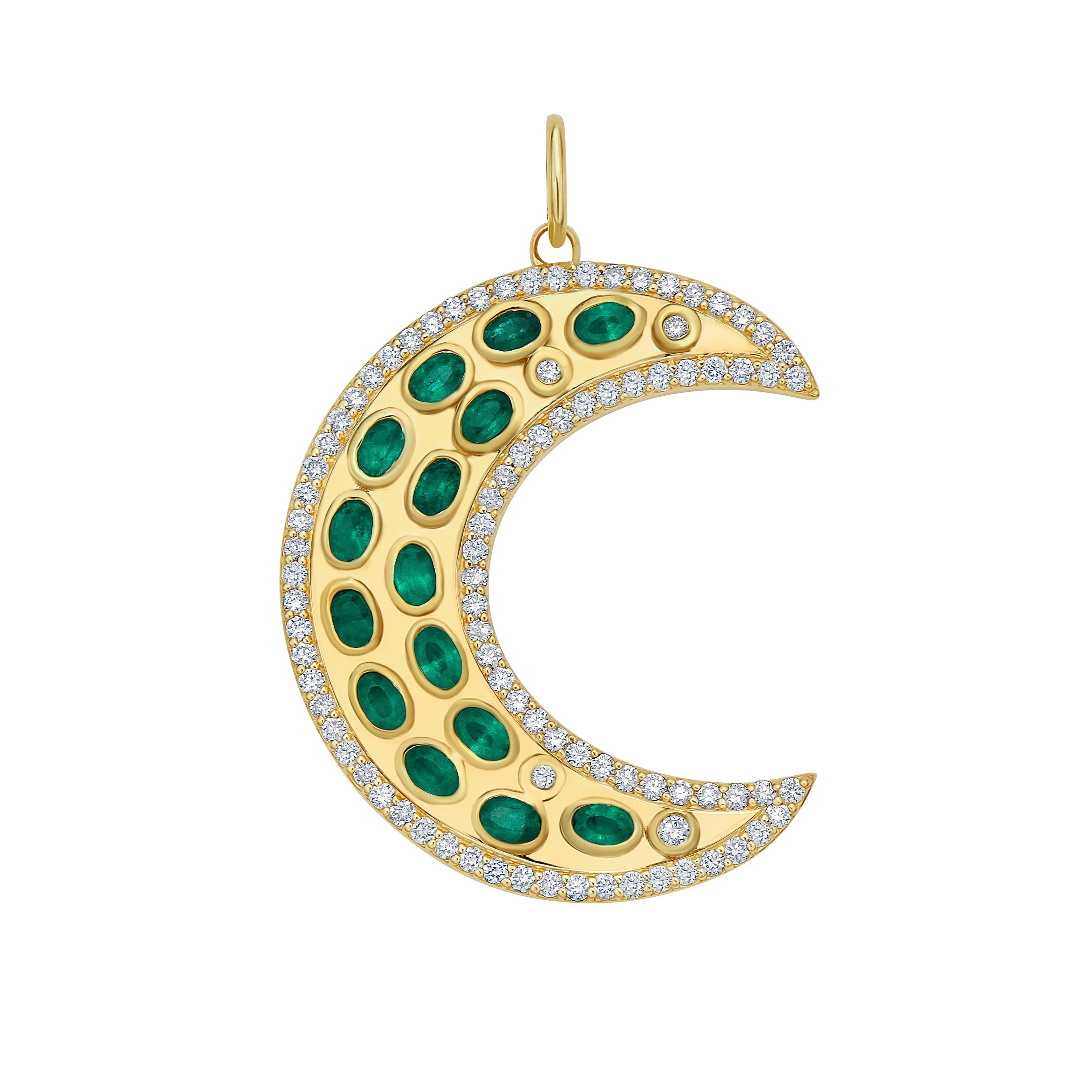 Emerald and Diamond Star Charm 