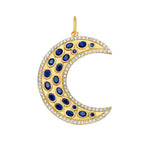 Sapphire and Diamond Star Charm 