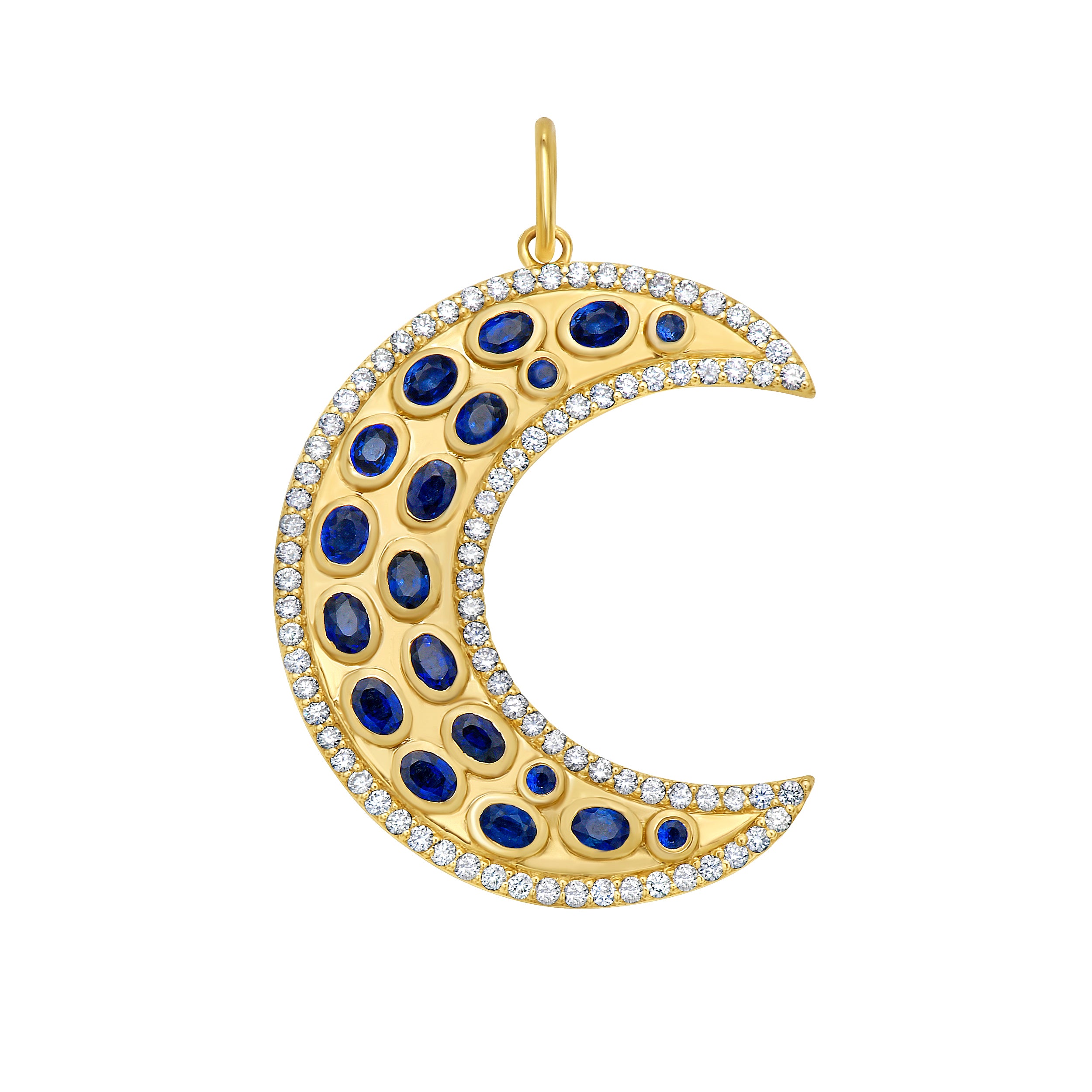 Sapphire and Diamond Star Charm 