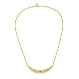 Aurelia Ruby Fluted Bar Necklace
