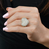 Sweetheart Puffed Diamond Heart Ring