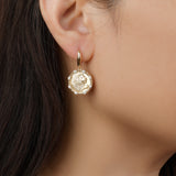 Leo Diamond Bead Zodiac Dangle Earrings