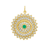 Soraya Emerald Evil Eye Medallion