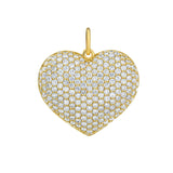 Sweetheart Puffed Diamond Heart Charm