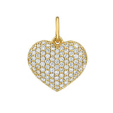 Sweetheart Small Puffed Diamond Heart Charm