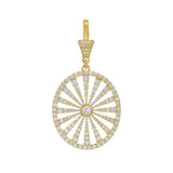 Lumière Diamond Sun Oval Medallion