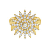Lumiére Diamond Sun Signet Ring