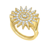 Lumiére Diamond Sun Signet Ring
