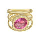 Reign Diamond And Pink Tourmaline Ring