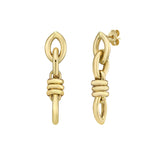 Arianna Knot Link Drop Earrings