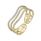 Tribeca Trinity Diamond Swirl Cuff Bangle