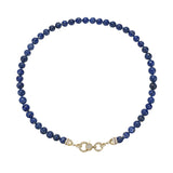 Lapis Bead Chain With Diamond Jump-Rings